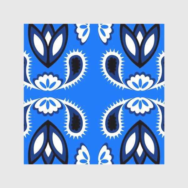 Скатерть «pattern with leaves and flowers paisley style»