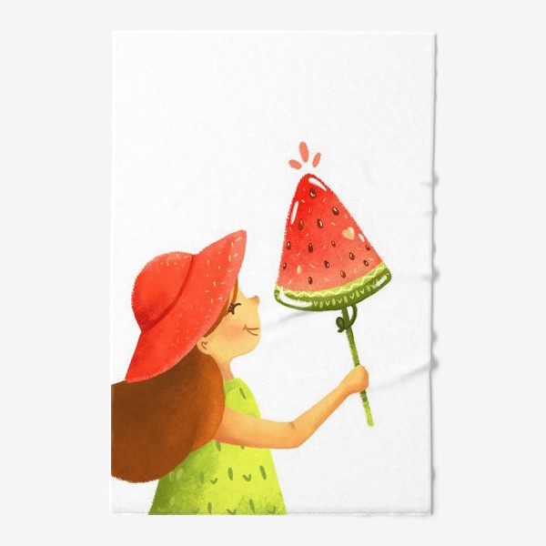 Полотенце «Девочка с арбузным мороженым »