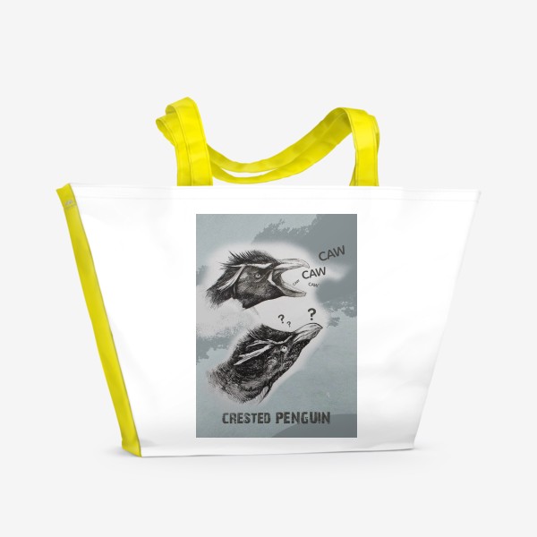 Пляжная сумка «Хохлатые милые пингвины»