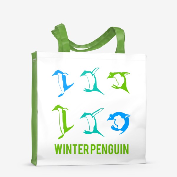 Сумка-шоппер «Прыгающие  милые пингвины»