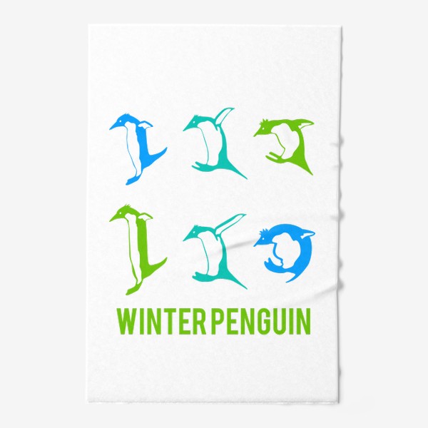 Полотенце &laquo;Прыгающие  милые пингвины&raquo;