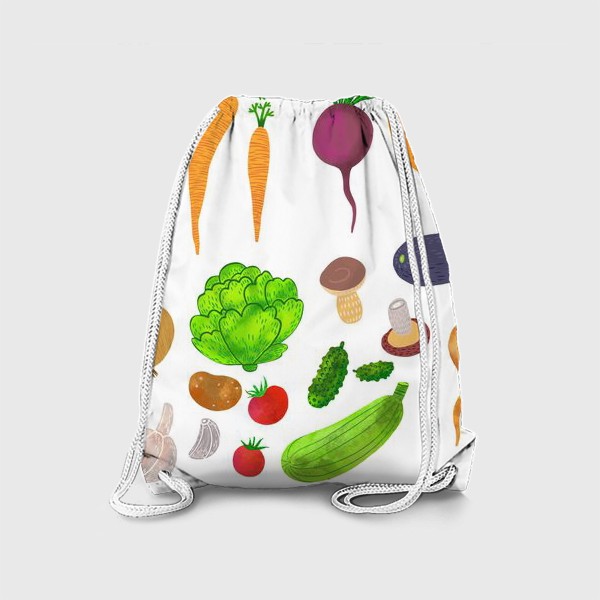Рюкзак «Овощи на белом фоне»