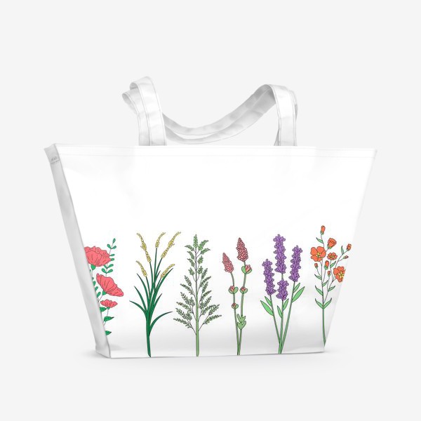 Пляжная сумка &laquo;Дикие травы и цветы&raquo;