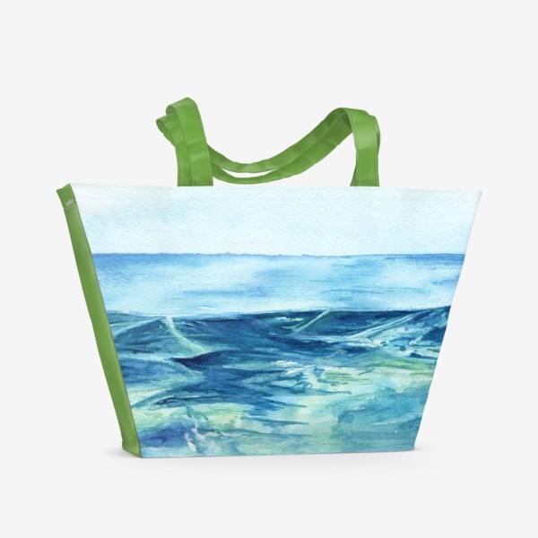 Пляжная сумка &laquo;Акварельное море&raquo;