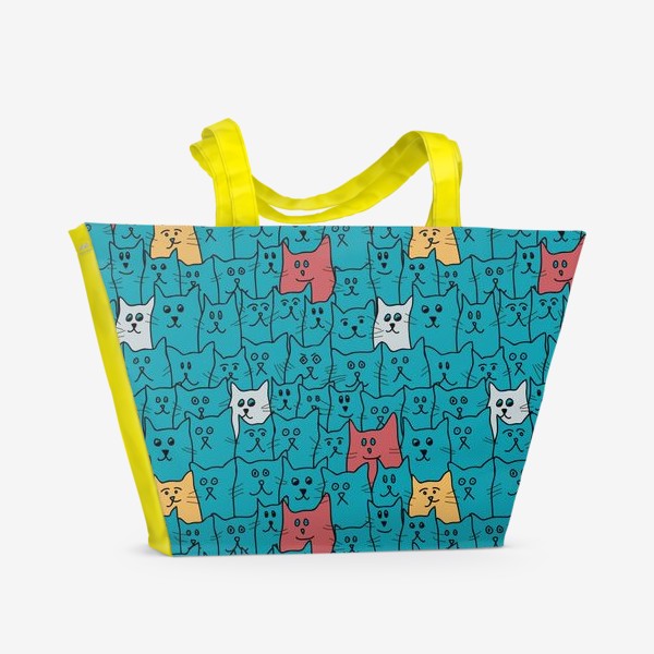 Пляжная сумка &laquo;Синие коты&raquo;