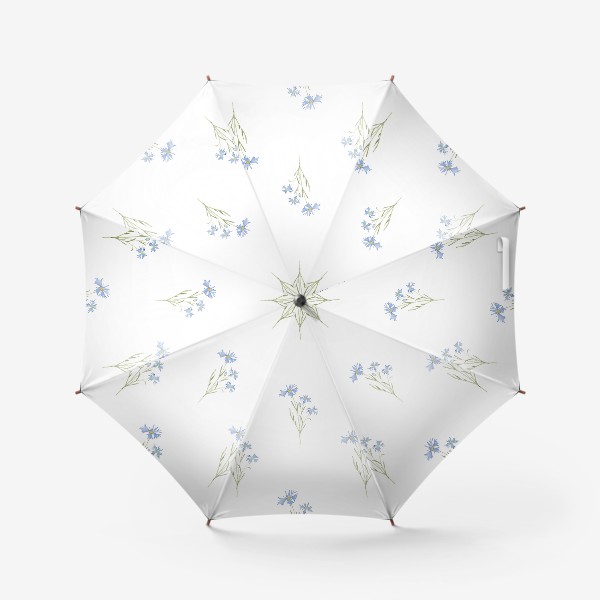 Зонт «Летний орнамент из незабудок»