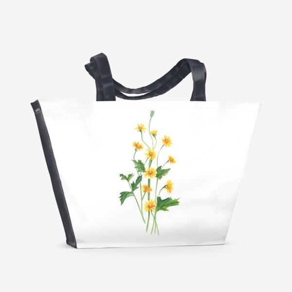 Пляжная сумка &laquo;Желтые полевые цветы&raquo;