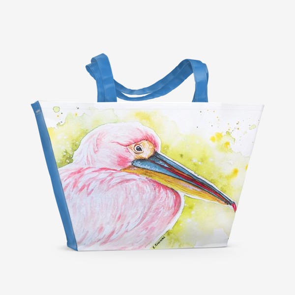 Пляжная сумка «Розовый пеликан»