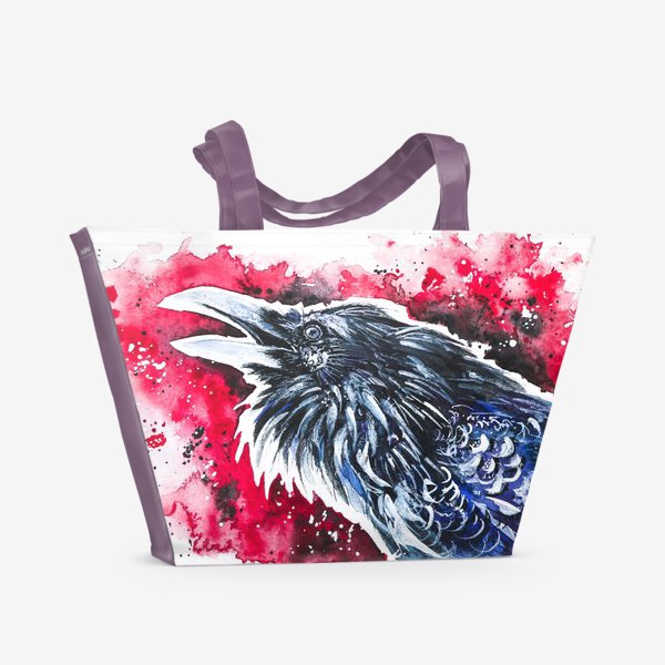 Пляжная сумка «птица черный Ворон»