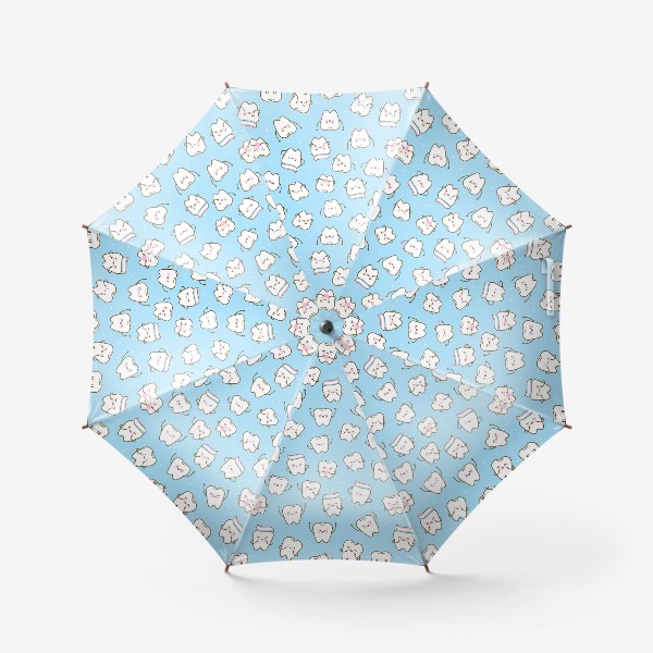 Зонт «Весёлые зубки на голубом»