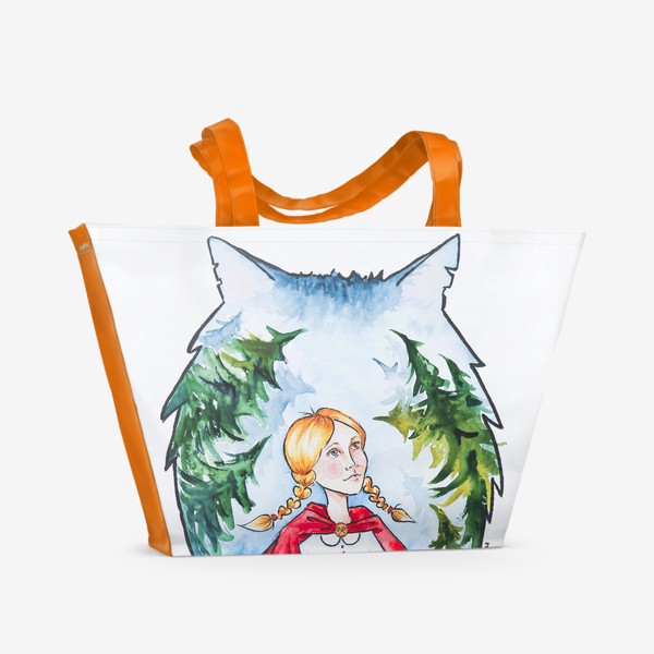 Пляжная сумка «Иллюстрация Красная Шапочка. Сказка»
