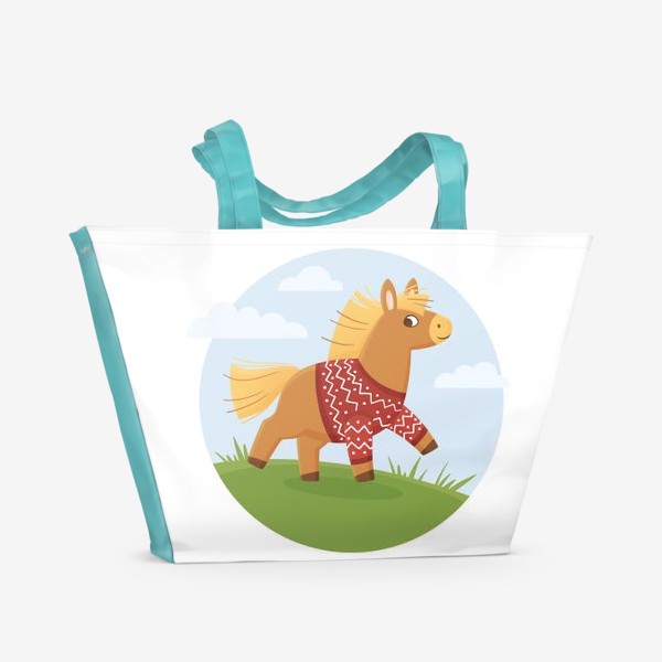 Пляжная сумка «Шотландский пони»