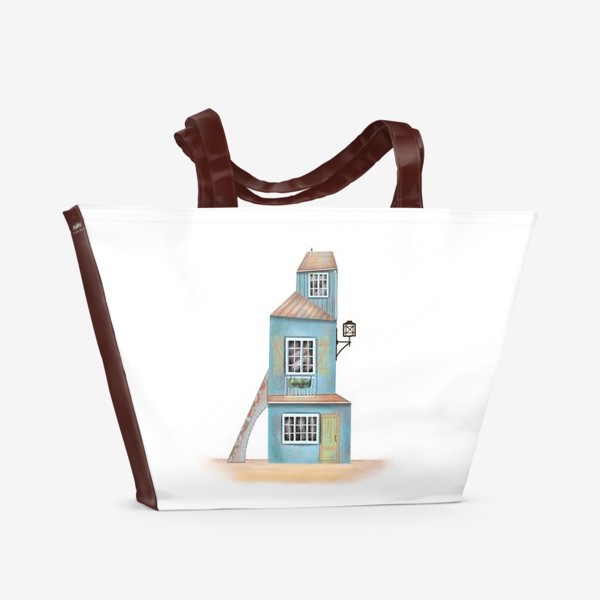 Пляжная сумка «Голубой дом»
