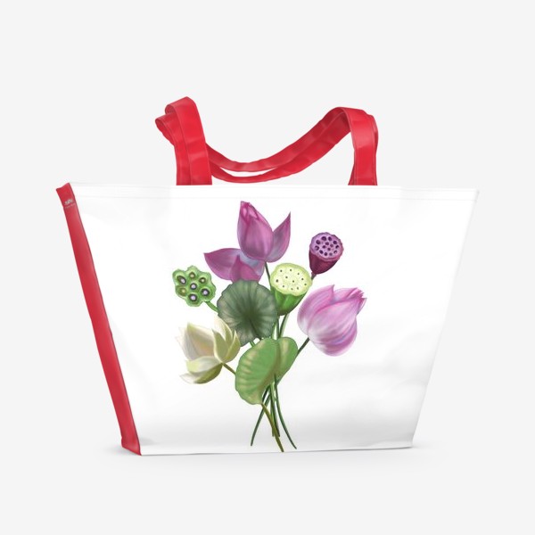 Пляжная сумка «Водные лилии»