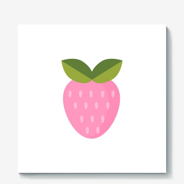 Холст «Розовая ягода клубника»