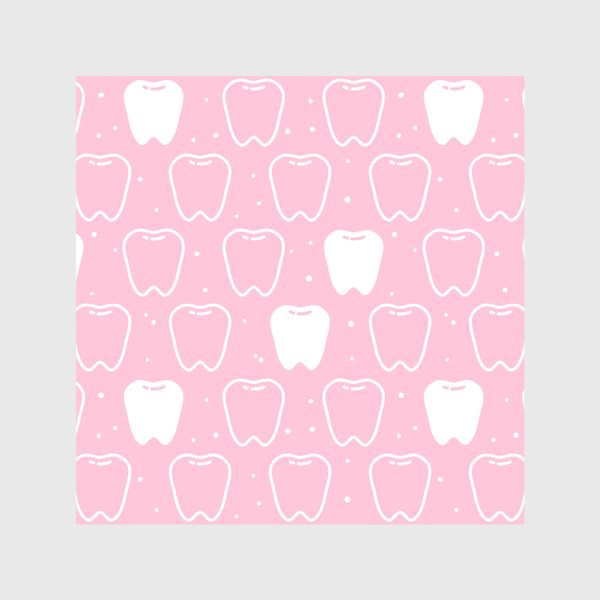 Скатерть «Зубки на розовом - в подарок стоматологу»