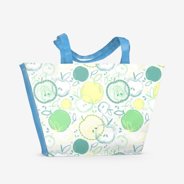 Пляжная сумка «Яблоки на снегу»