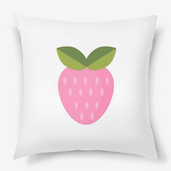 Подушка «Розовая ягода клубника»