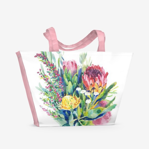 Пляжная сумка «Цветы.»