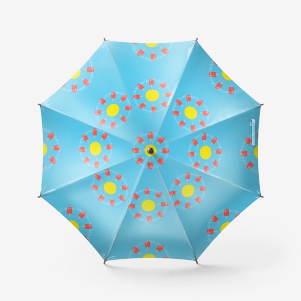 Зонт «Паттерн Мороженое и море»