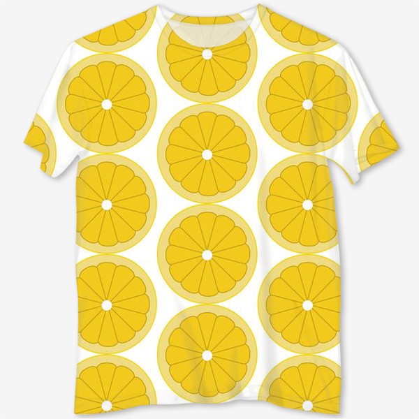 Футболка с полной запечаткой «Паттерн с лимонами»