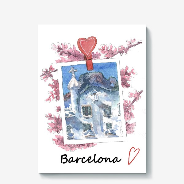 Холст «I Love Barcelona»