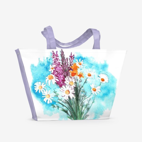 Пляжная сумка «принт полевые цветы»