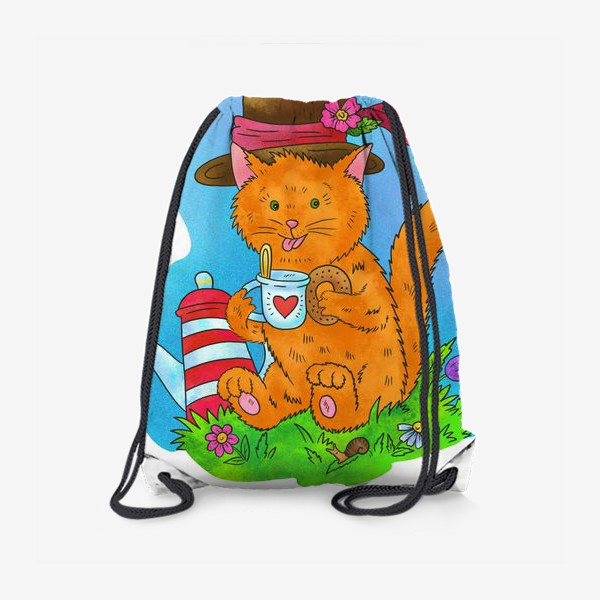 Рюкзак «Рыжий кот в шляпе»