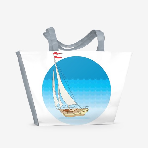 Пляжная сумка «Яхта в море»