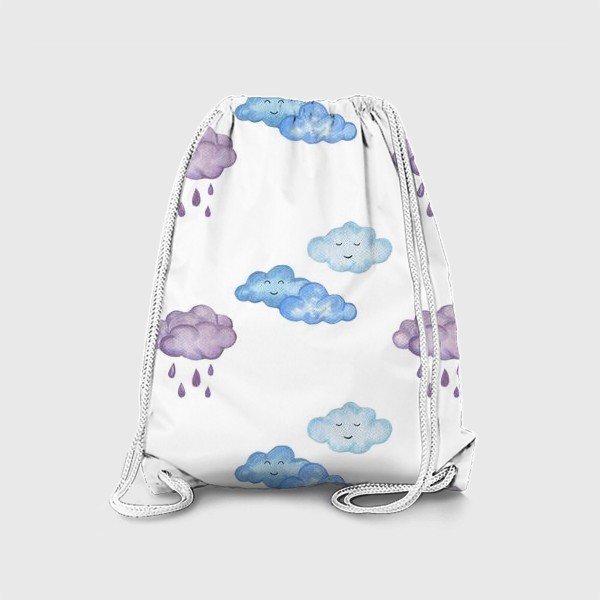 Рюкзак «Пушистые акварельные облака»