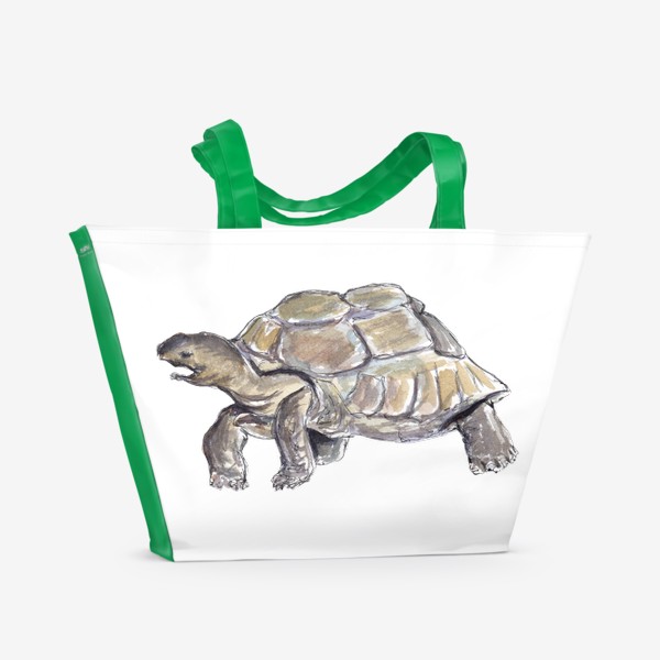 Пляжная сумка «Черепаха. Нас не догонишь...»