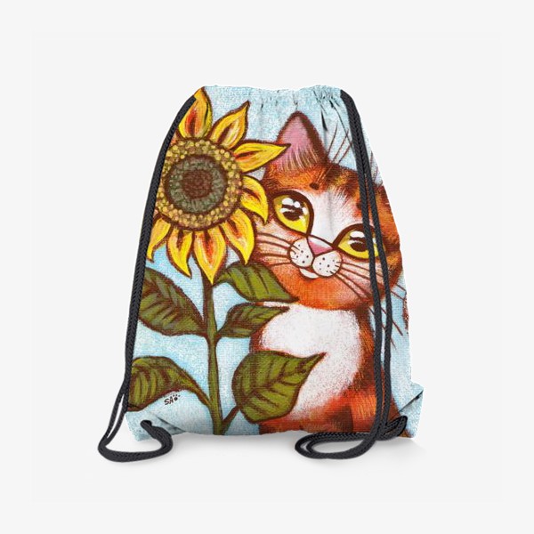 Рюкзак «Кошка и подсолнух»