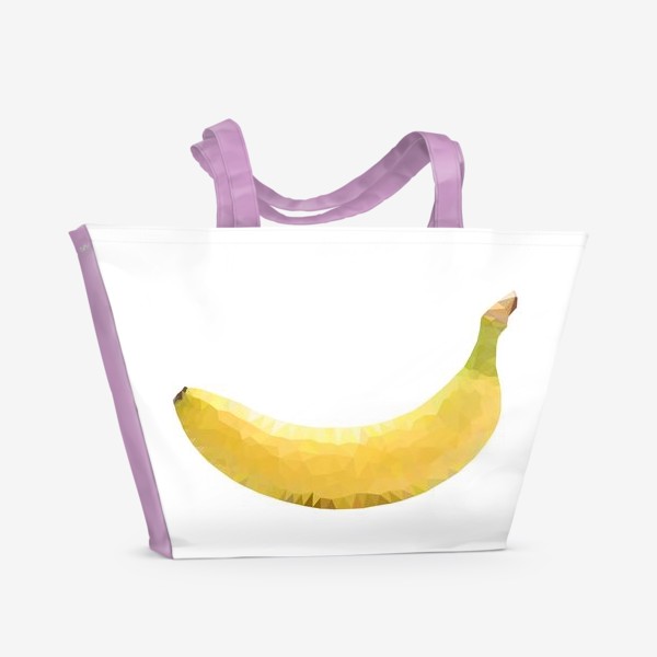 Пляжная сумка «Банан в полигонах (Low poly banana)»