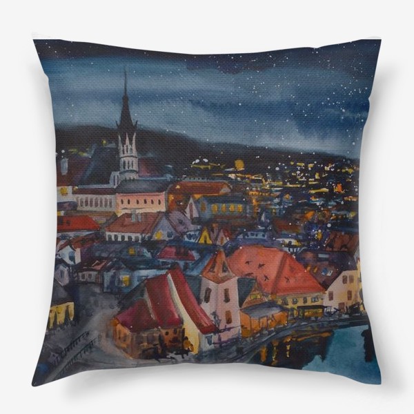 Подушка «Звездная ночь над городом»