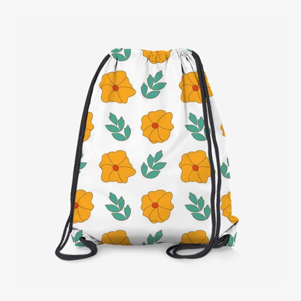 Рюкзак «Оранжевые цветы»