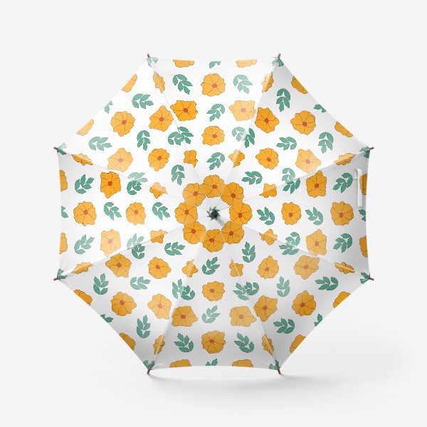 Зонт &laquo;Оранжевые цветы&raquo;