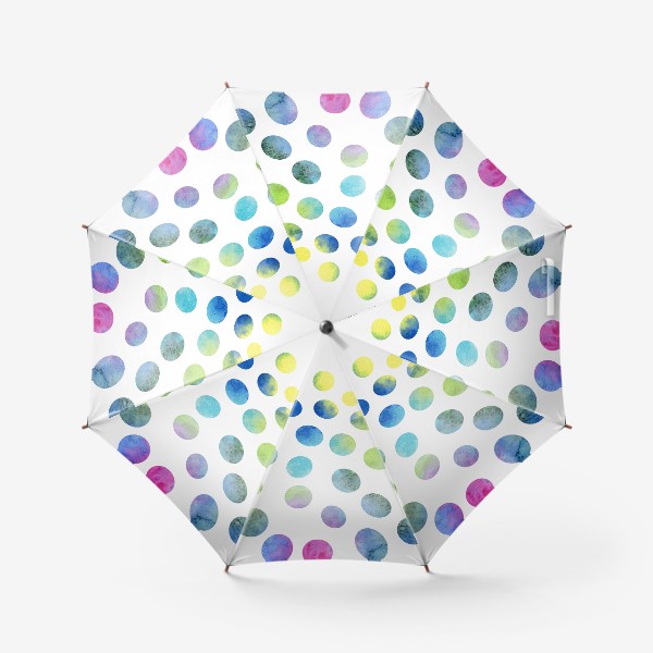 Зонт &laquo;Акварельные круги на белом фоне&raquo;