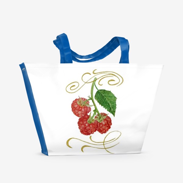 Пляжная сумка «Акварель ягода Малина»
