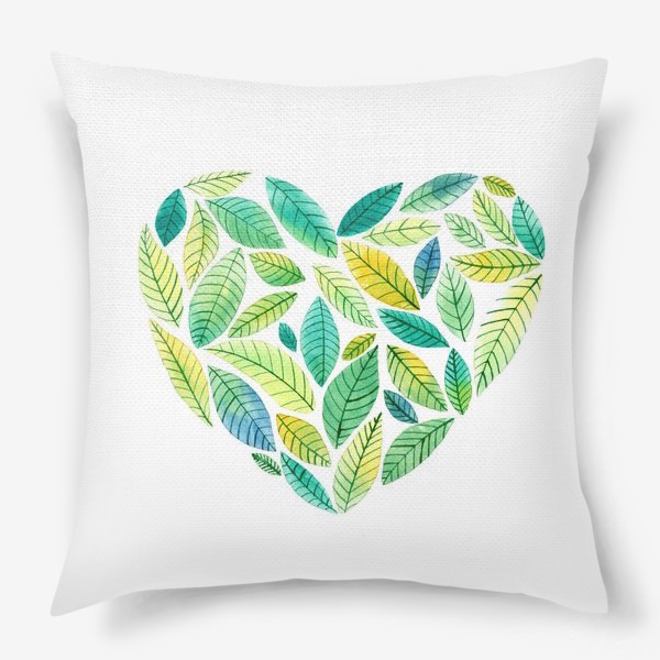 Подушка «Зеленое сердце»