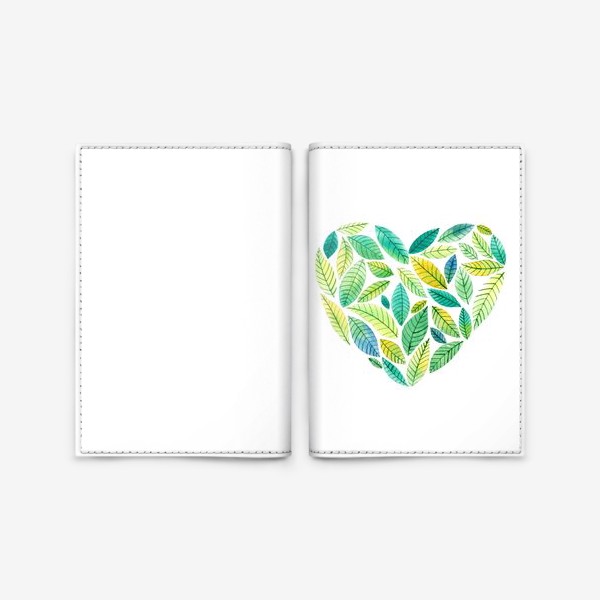 Обложка для паспорта «Зеленое сердце»