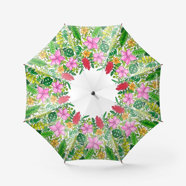 Зонт «Тропические цветы»