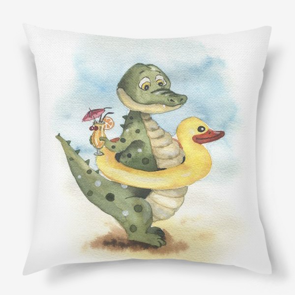 Подушка «крокодил лето»