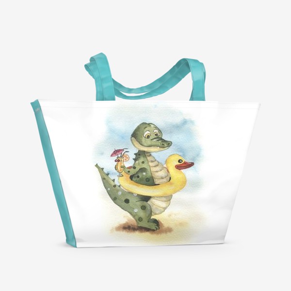 Пляжная сумка «крокодил лето»
