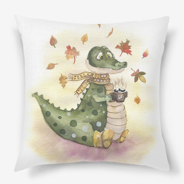 Подушка «крокодил осень»