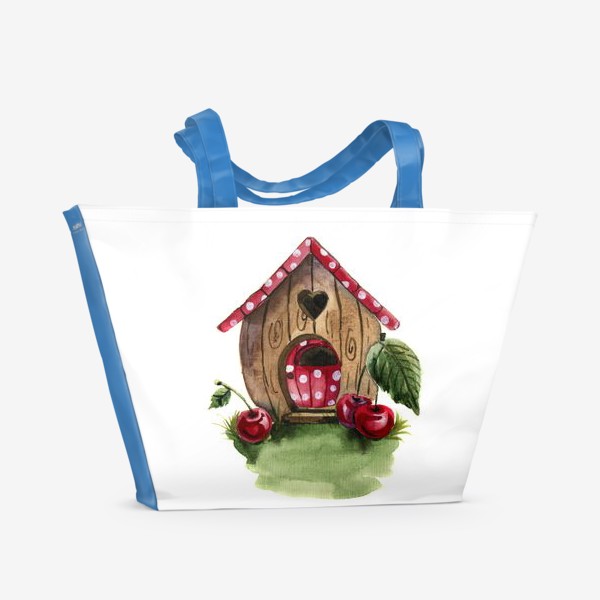 Пляжная сумка «домик вишня»