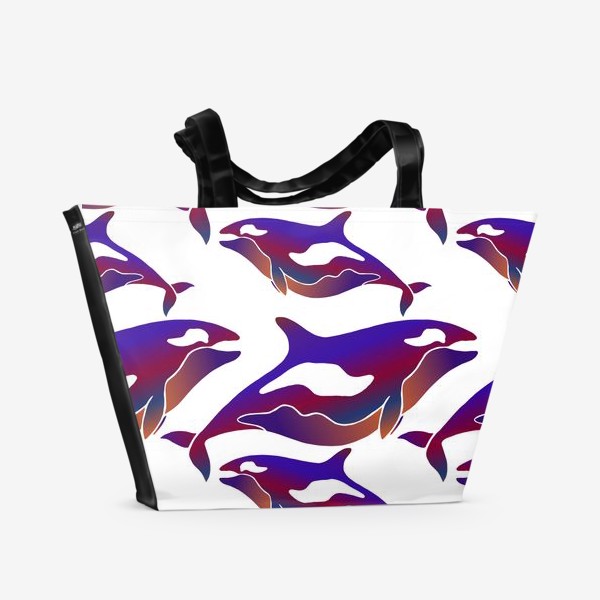 Пляжная сумка «Киты. Океан цвета»