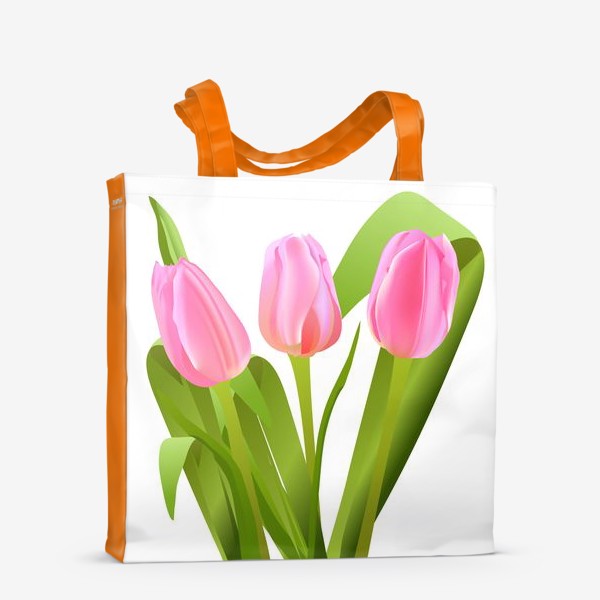 Сумка-шоппер «Цветы Тюльпаны.  Весна, 8 марта»