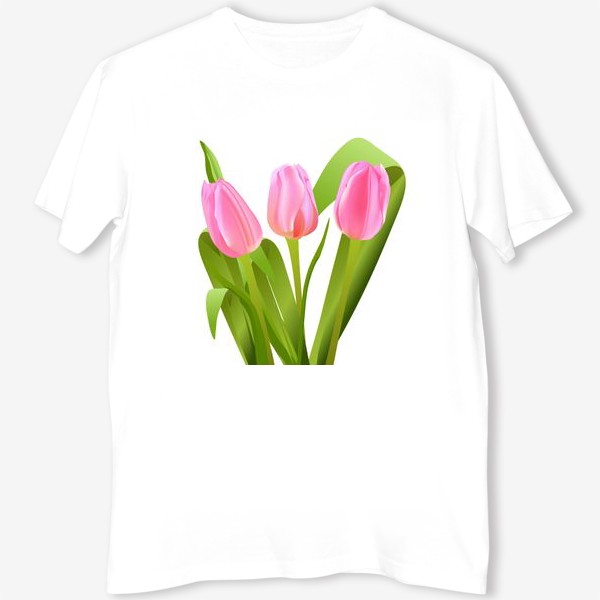 Футболка «Цветы Тюльпаны.  Весна, 8 марта»