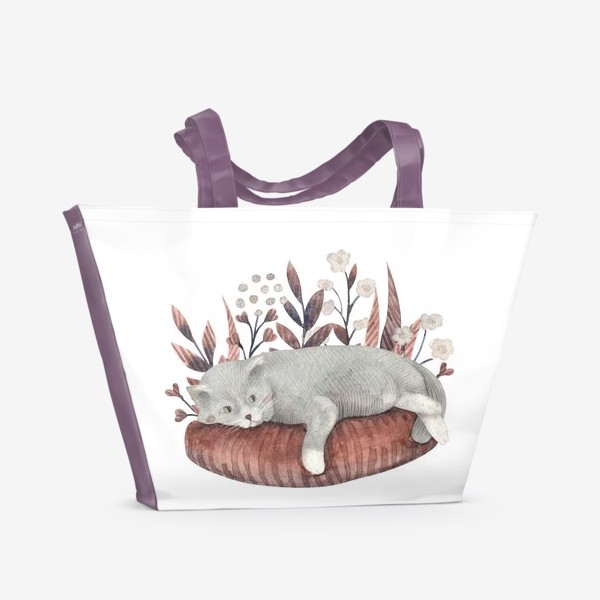 Пляжная сумка &laquo;Отдыхающий котик&raquo;