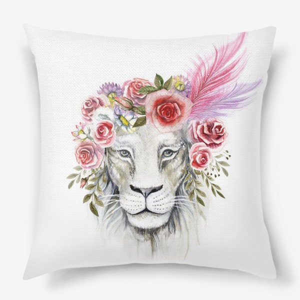 Подушка «Белая львица»